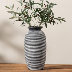 黑色陶瓷乡村风花瓶 50%OFF