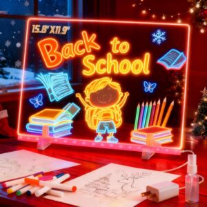 LED Drawing Board for Kids- Erasable Acrylic Electronic White Boards,15.8''X11.9 Drawing Tablet,6 Modes & 8 Colors Light Up Drawing Board,Kids Toy with 13 E Birthday Holiday Day Gifts for Girls & Boys  -55%