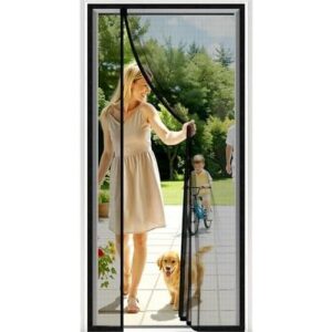 磁吸纱门(可翻转/适配36"x82"门/重型磁吸网帘) 52%OFF