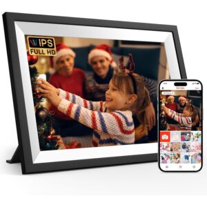 Frameo 10.1 inch WiFi Digital Picture Frame, IPS Touch Screen Smart Cloud Digital Photo Frame with 32GB Storage, Auto-Rotate, Wall-Mounted, Slideshow, Share Photos/Videos Instantly via Frameo App  -45%