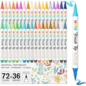 HOTU 72色丙烯颜料彩色绘画书用马克笔  36pcs 50%OFF