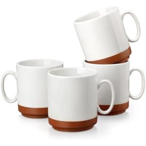 四件可叠咖啡杯(12盎司/直边陶瓷) 62%OFF