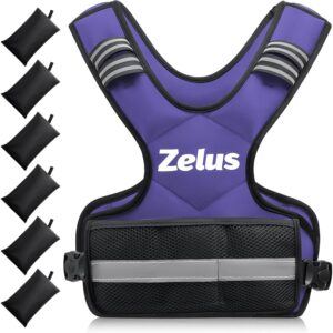 ZELUS男女加重背心，4-10磅，紫色-52%