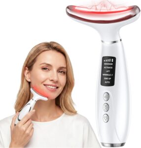 面部与颈部红光疗法、抗衰老面部按摩工具   65%OFF