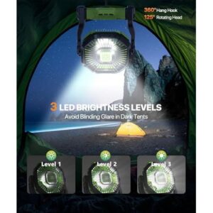 LED带灯电池风扇(4档/可充电/手机夹/静音/绿) 45%OFF