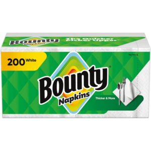 Bounty Paper Napkins, White, 200 Count, Packaging may vary  -37%