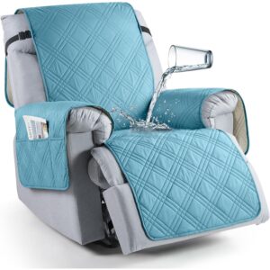 TAOCOCO Waterproof Recliner Chair Cover for Large Recliner, Oversized Recliner Covers for Recliner Chair with Pocket, Recliner Slipcover Furniture Protector for Kids Pets(28'', Sky Blue) -53%