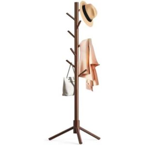 Wooden Coat Rack/8钩3档可调衣帽架 50%OFF