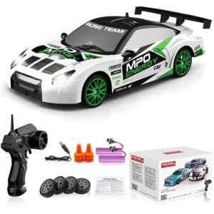 Desdoni 遥控漂移汽车遥控车 2.4GHz 1：24比例 4WD 15公里/小时高速模型车 LED灯 漂移轮胎赛跑-50%