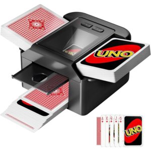Automatic Card Shuffler for 1–2 Decks, Rechargeable Quiet Electric Card Shuffling Machine with USB-C, Dual Mode Auto Shuffler for UNO, Poker, Blackjack, Texas Hold’em, Portable for Home,Party,Travel -45%