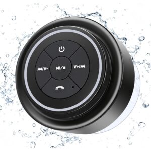 Razobws Bluetooth Shower Speaker, Portable Bluetooth Speakers, IP67 Waterproof Speaker with Suction Cup, Floating, Crystal Sound, Ideal for Outdoor Beach Pool, Great Gifts -50%