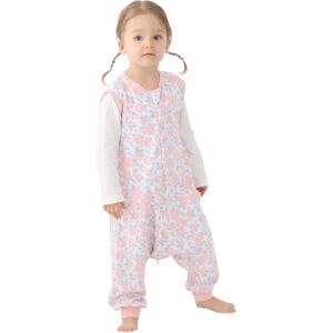 HOMEAL 婴儿睡袋、夏季幼儿睡袋（12-18个月、18-24个月）、带腿的幼儿睡袋、适合早期散步者的可穿戴毯 -50%