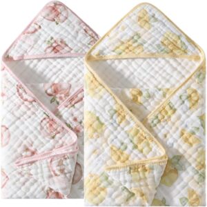 usbettas Baby Hooded Towel 2 Pack, Ultra Absorbent & Soft Muslin Baby Towel - 32 x 32 Inches, Baby Bath Towel for Newborns, Infants & Toddlers, Ideal for Bath Time, Pool & Beach -68%