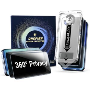 OneFish屏幕保护贴隐私兼容iPhone 17 Pro Max 2件装4向360度防间谍钢化玻璃 -37%
