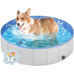 硬塑折叠宠物泳池(S/浅灰) 50%OFF