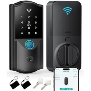 WiFi智能锁(指纹+密码/App控制/Alexa/Google兼容) 60%OFF