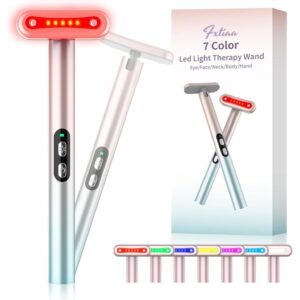 Red-Light-Therapy，Led Facial Light Therapy 7 Colors Eye Beauty Wand Face Massager Red for Skincare & Blue Rejuvenation Tool -50%