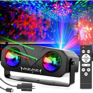 Disco Lights Disco Ball, Sound Activated Party Light with Roating Disco Ball,Star Projector,Ocean Light and Laser Lights for Party DJ KTV Club Wedding Festivals Stage Dancing Christmas -50%