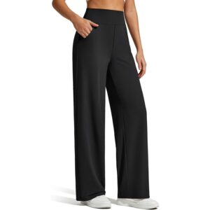 G4Free Ribbed Knit Sweatpants Women Comfy Stretch Wide Leg Yoga Pants High Waist Casual Lounge Pants(Black,XXL,28") -65%