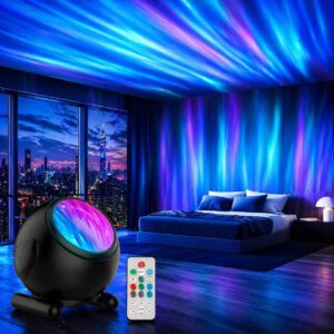 北极光投影仪、LED夜灯极光投影仪带定时器和遥控器、房间装饰、儿童、成人、圣诞节、生日礼物 -50%