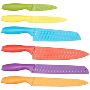 彩色分类刀具套装(12件套/带护套/可洗碗机) 52%OFF