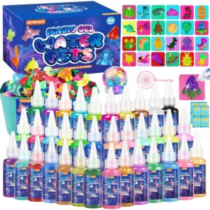 魔法水精灵玩具套装，儿童水宠玩具，36个凝胶和24个模具，Aqua仙女水凝胶套装软软制作器-50%