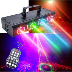 Party Lights DJ Disco Lights, 3D Effect Sound Sensing Laser Flash Stage Projector Home Show Christmas Halloween Party Birthday Decorations Club KTV Bar Karaoke Dance -30%
