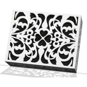 ORYX Doorbell Chime Cover Box Only, White Door Bell Covers for Wall, Wood Piano Paint Design for Decorative, Standard Size 7.63x5.94 -30%