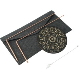 Xmpmrb Copper Dowsing Rods - 2PCS Divining Rods+Dowsing Pendulum + Divination Mat- for Ghost Hunting Tools, Divining Water, Treasure, Buried Items Etc (5, Black) -50%