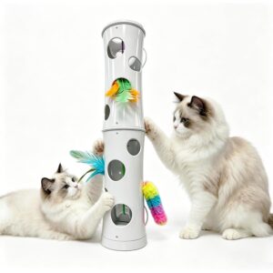 Kzoom互动猫羽毛玩具，猫玩具自动蓬松尾巴诱导器带感应  50%OFF