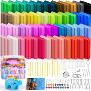 Ixiaoyoo 51 Colors Polymer Clay, DIY Modeling Clay Starter kit for Kids, Oven Baked Model Clay Art & Crafts Toys with Sculpting Tools, Non-Sticky, Birthday & Christmas Gift for Kids & Adults Artists -40%