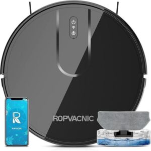 ROPVACNIC机器人吸尘器，配备5200Pa吸力、个性化清洁调节、自充机器人吸尘器、先进障碍物避让-60%