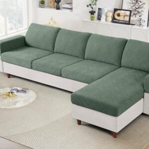 Ruaozz Couch Cushion Covers for Sectional Sofa Stretch Seat Cushion Covers Washable Sofa Slipcovers for L Shaped Soft Furniture Protector Pet Friendly (2 PC Armrest Cover, Sage Green) -53%