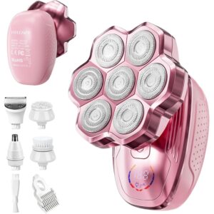 Electric Razors for Women Legs, 5-in-1 Electric Shaver for Women & Body Shaver, Waterproof Wet/Dry 7-Blade Women’s Electric Shaver with Womens Facial Hair Shaver for Lady Face Underarms Public -62%
