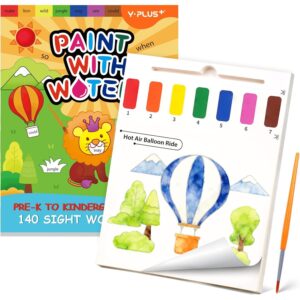 YPLUS水绘画 幼儿书籍，艺术手工玩具 水彩绘画 儿童纸张，1-3岁、2-4岁、4-6岁儿童礼品，带刷绘画 -50%