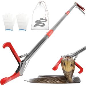 Uzhika 50in Snake Grabber, Collapsible Snake Tongs with Wide Jaw -60%