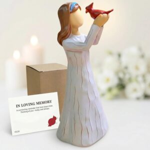 VDOR Cardinal Memorial Figurine, Hand-Painted Resin, 5.3 Inch, White -50%