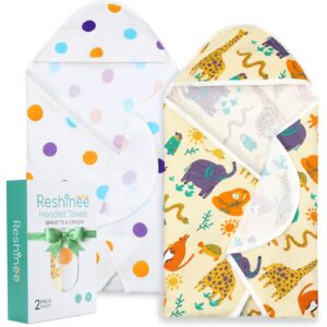 Baby Hooded Towel, 2 Pack Bath Towel for Boy or Girl, Soft Baby Bath Towel, Shower Gifts for Newborn, Infant, Toddler (29 X 29 Inch) -50%