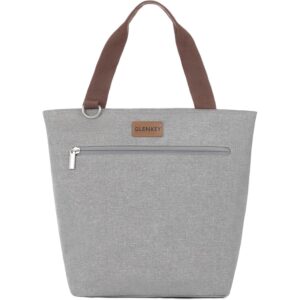 GLENKEY Insulated Lunch Bag Tote Lunch Box - Large Leakproof Cooler Bags for Adults - Soft Lunchbox for Women Work Shift Outdoor Travel Grey 8L -63%