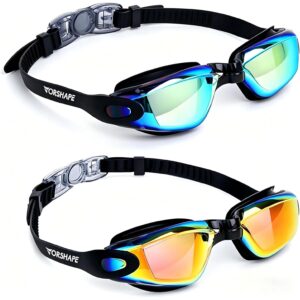 Vorshape Swim Goggles Swimming Goggles 2 Pack, Anti Fog No Leaking UV Protection Clear Vision Pool Goggles for Adult Men Women Youth ﻿ -50%