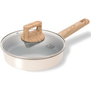 KOCH SYSTEME CS 8 Inch Non Stick Frying Pan, Non Toxic Ceramic Frying Pan with Glass Lid, Nonstick Egg Pan 50%OFF