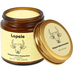 Lopeie牛脂护肤——有机草饲打发保湿霜，含蜂蜜香膏，天然面部和身体保湿霜 -55%