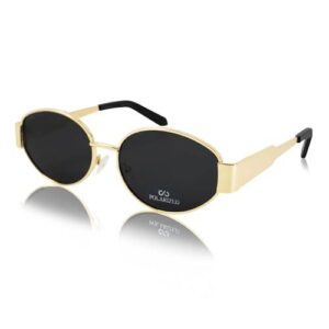 JiSoo Gold 复古椭圆形女性太阳镜  50%OFF