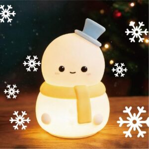 雪人硅胶小夜灯(七彩/触控/硅胶材质/圣诞装饰) 50%OFF