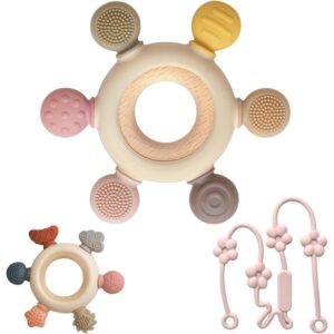 3只装带安抚奶嘴夹磨牙摇铃 52%OFF