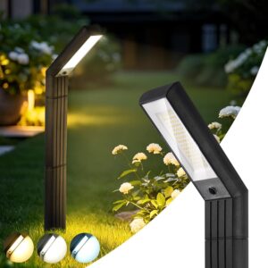 DEXULESA Solar Spot Lights Outdoor, 2-in-1 Wall Mount & Ground Stake 18 LEDs with 2 Lighting Modes, 7 Colors Changing, IP65 Waterproof Solar Landscape Lights (1 Pack, 90) -62%