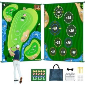 双面高尔夫练习垫(6×5英尺/含计分球) 66%OFF