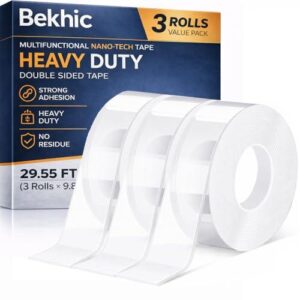 纳米双面胶(透明/重型/免钉挂画用/9.85英尺×3卷共29.5英尺) 50%OFF