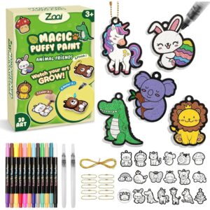 ZOOI儿童礼品、魔术泡芙动物、4-8岁儿童手工艺、3D艺术套件DIY色彩膨胀活动 50%