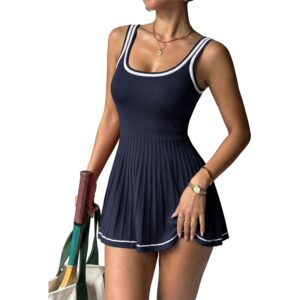 LOOKBOHO 女士网球服 针织高尔夫运动运动服 藏青色 L -40%